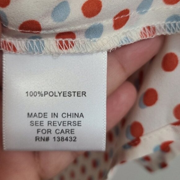 Modcloth Tie Neck Polka Dot Blouse - Picture 6 of 7